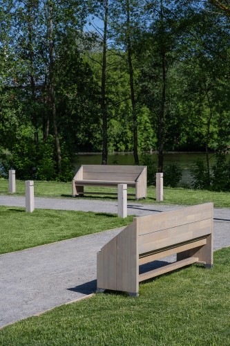 МАФ для благоустройства зоны отдыха на берегу реки Коломенка по проекту бюро BASIS МАФ для благоустройства зоны отдыха на берегу реки Коломенка по проекту бюро BASIS